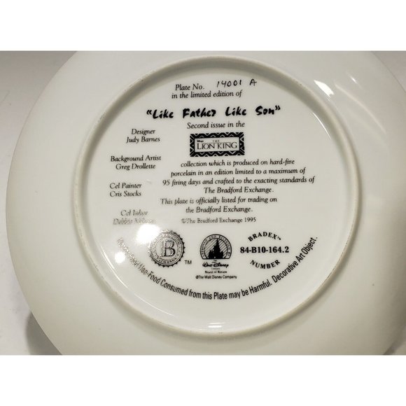 Bradford Exchange Lion King Plate Lot of 3 Circle of Life  Father Like Son - Picture 4 of 12